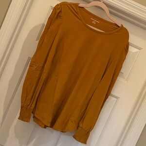 Amazon Essentials Mustard Long Sleeve Top